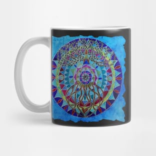 Tree of Life mandala in blue - Renate van Nijen Mug